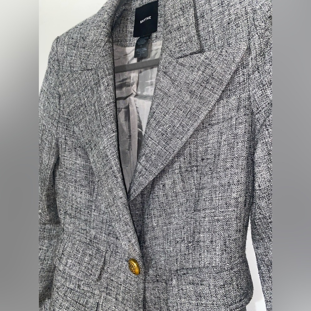 Smythe Gray Blazer with Gold Button